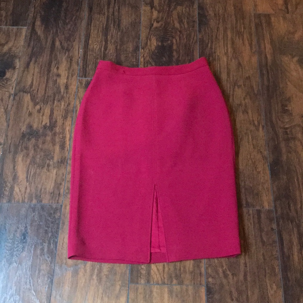 Ann Taylor pencil skirt dark red